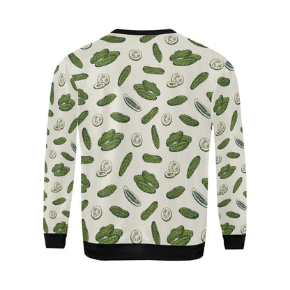 Cucumber Pattern Print Design CC05 Men Long Sleeve Sweatshirt