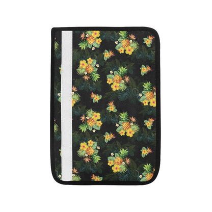 Pineapple Tropical Flower Print Pattern Car Seat Belt Cover