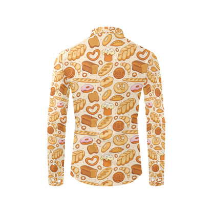 Bread Pattern Print Design 01 Men's Long Sleeve Shirt