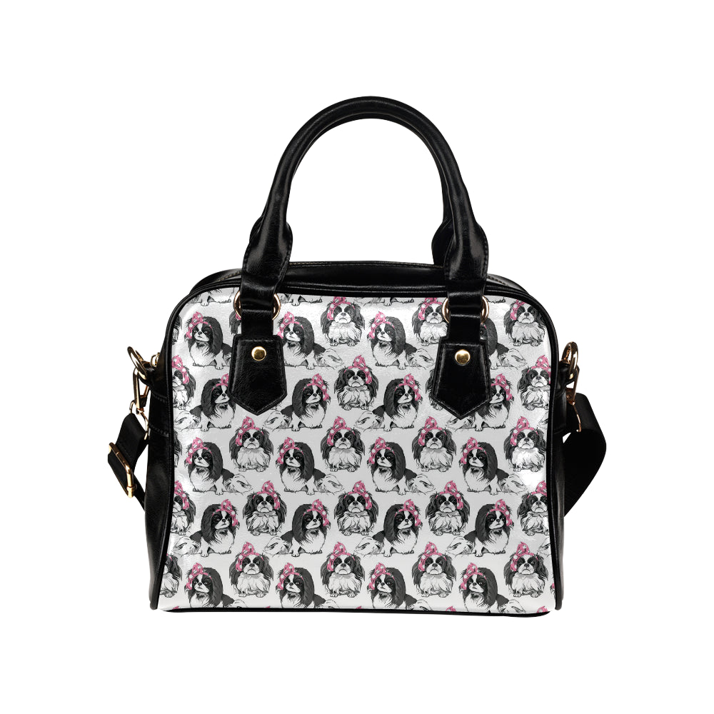 Japanese Chin Pattern Print Design 01 Shoulder Handbag