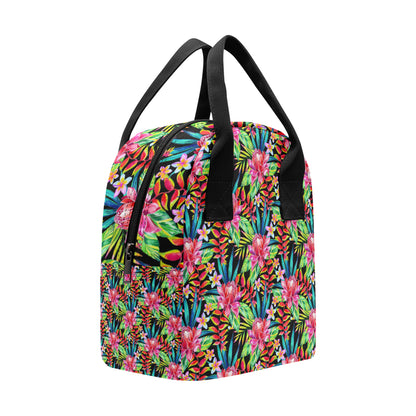 Heliconia Pattern Print Design HL02 Insulated Lunch Bag