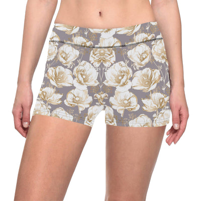 Anemone Pattern Print Design AM05 Yoga Shorts