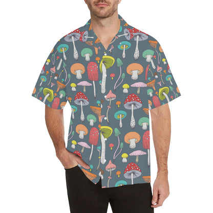 Mushroom Pattern Print Design A03 Men's Hawaiian Shirt