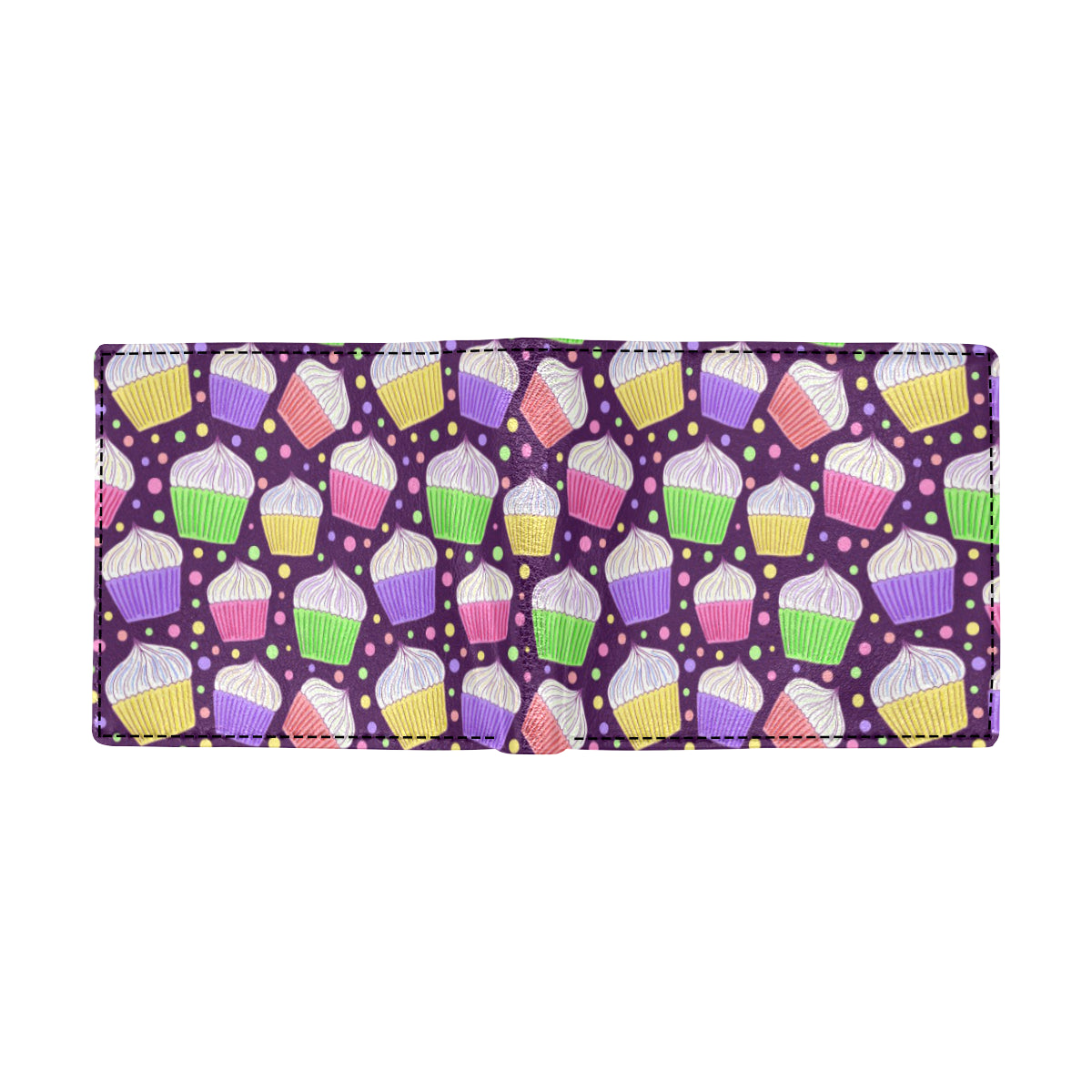 Cupcake Pattern Print Design CP07 Men's ID Card Wallet