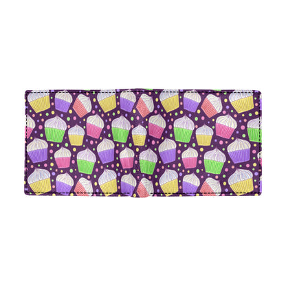Cupcake Pattern Print Design CP07 Men's ID Card Wallet