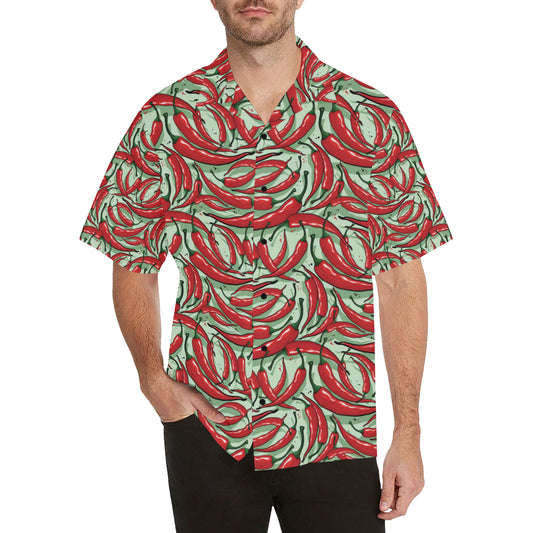 Chilli Pepper Pattern Print Design 04 Men's Hawaiian Shirt
