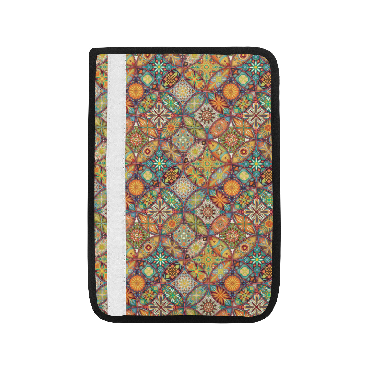 Mandala Flower Themed Design Print Car Seat Belt Cover