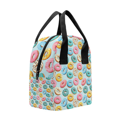 Donut Pattern Print Design DN05 Insulated Lunch Bag