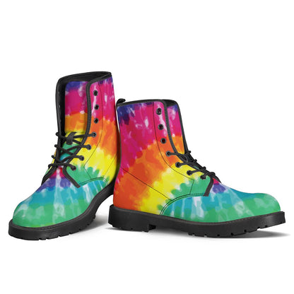 Tie Dye Women Leather Boots