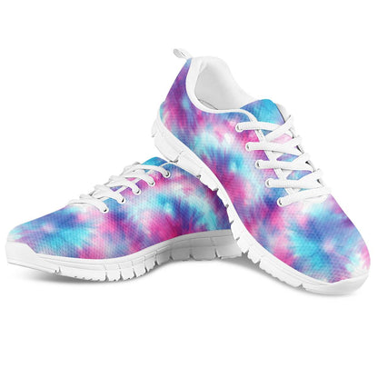 Tie Dye Blue Pink Women Sneakers Shoes