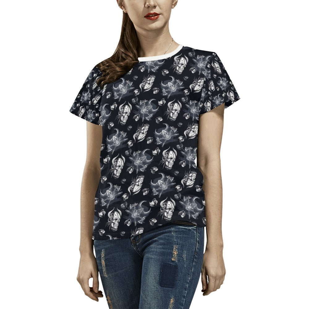 Vikings Print Design LKS304 Women's  T-shirt