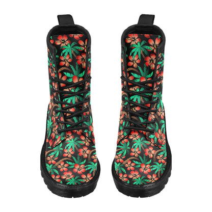 Hawaiian Themed Pattern Print Design H022 Women's Boots