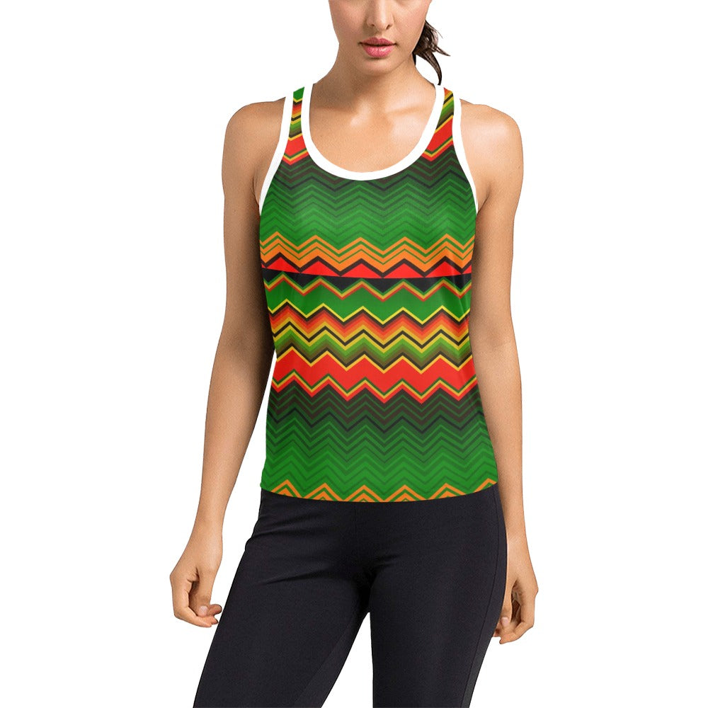 Serape Print Design LKS306 Women's Racerback Tank Top