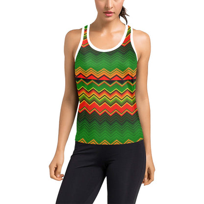 Serape Print Design LKS306 Women's Racerback Tank Top