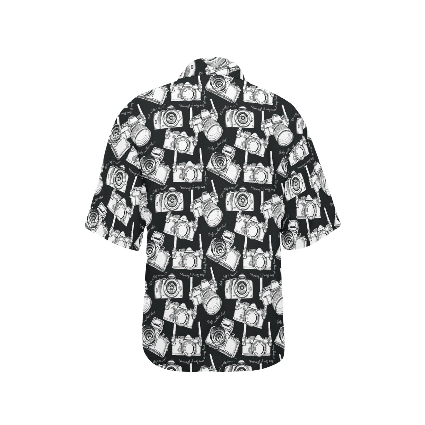 Camera Pattern Print Design 01 Women's Hawaiian Shirt