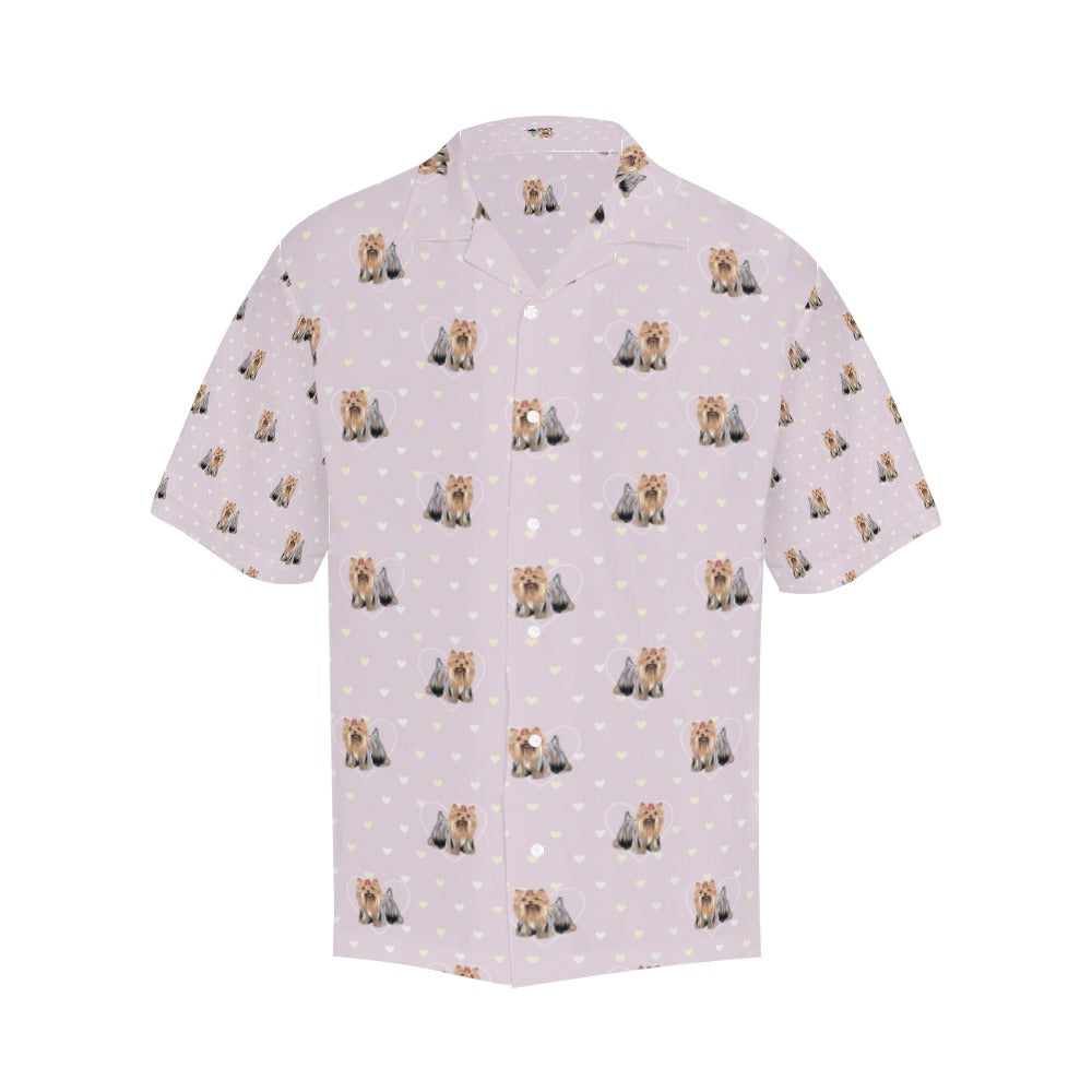 Yorkshire Terriers Print Design LKS302 Men's Hawaiian Shirt