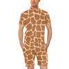 Giraffe Texture Print Men's Romper