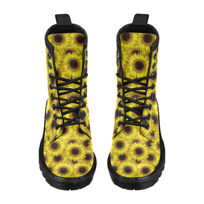 Sunflower Pattern Print Design SF011 Women's Boots