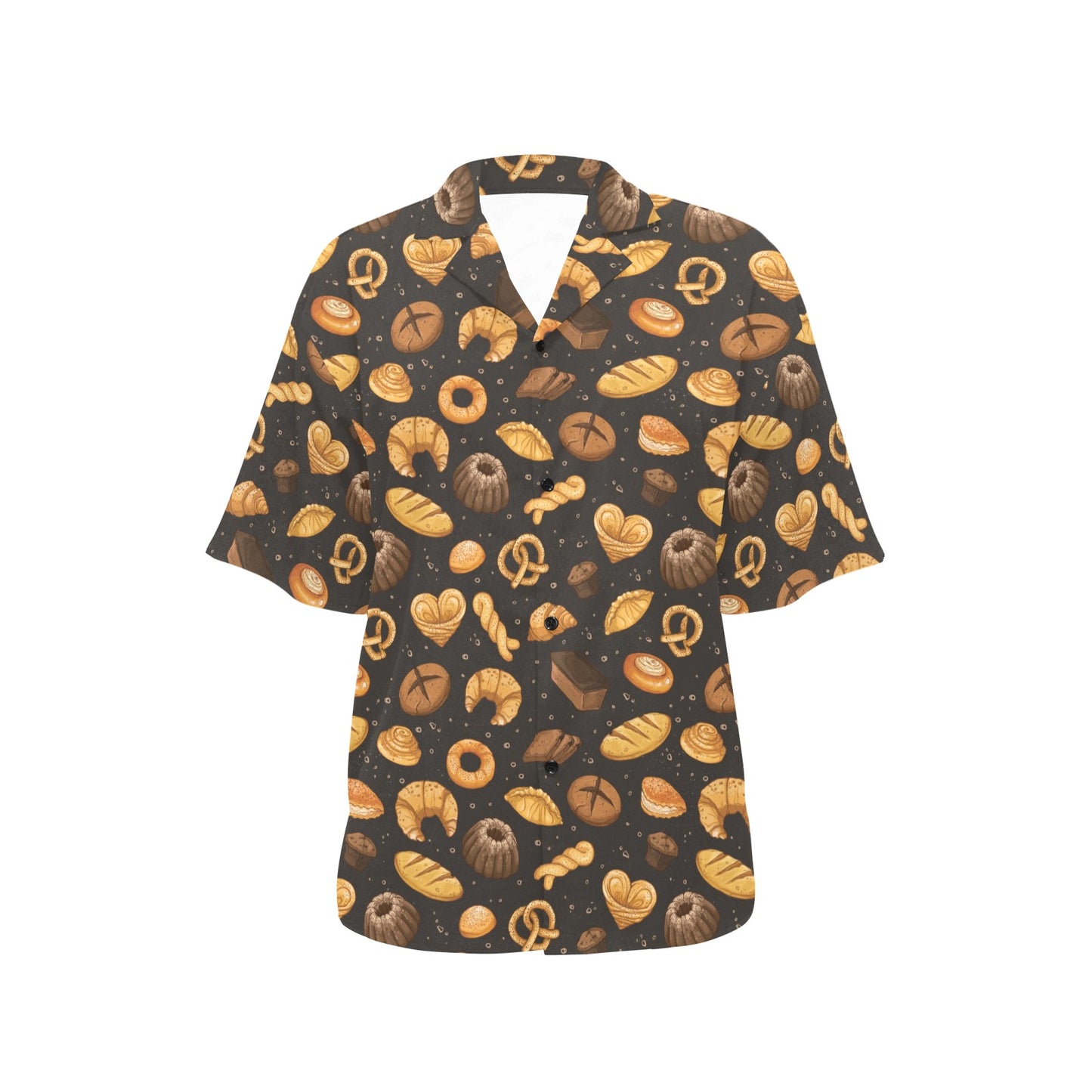 Bread Pattern Print Design 05 Women's Hawaiian Shirt