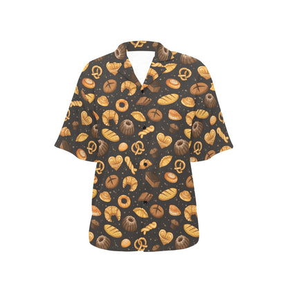 Bread Pattern Print Design 05 Women's Hawaiian Shirt