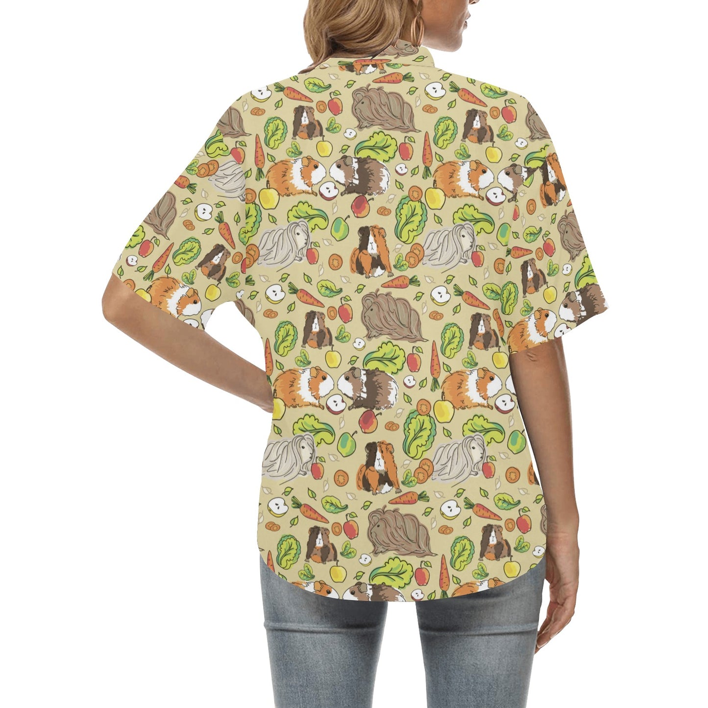 Guinea Pig Pattern Print Design 02 Women's Hawaiian Shirt