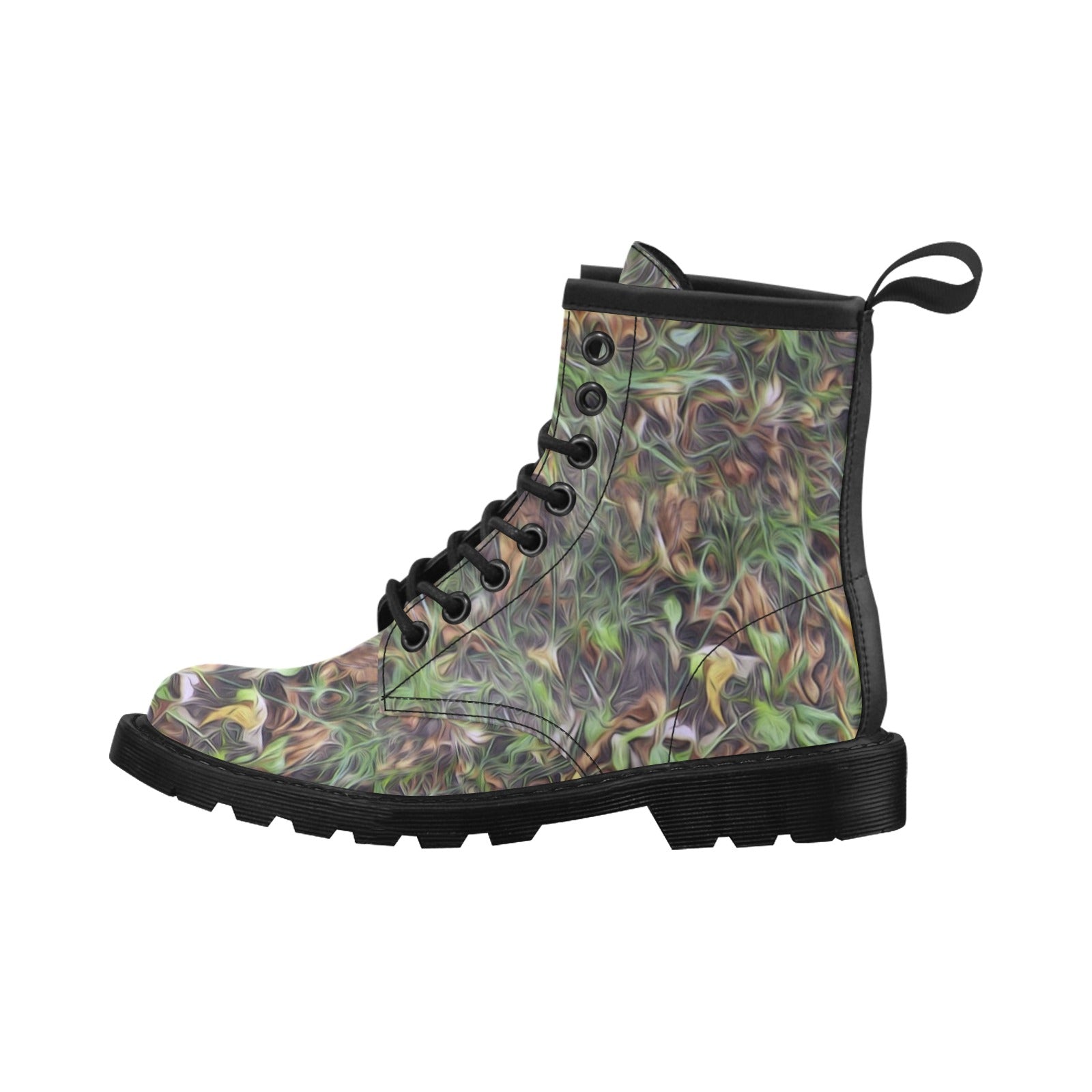 Camouflage Realistic Tree Print Women's Boots