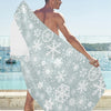 Snowflake Print Design LKS303 Beach Towel 32" x 71"