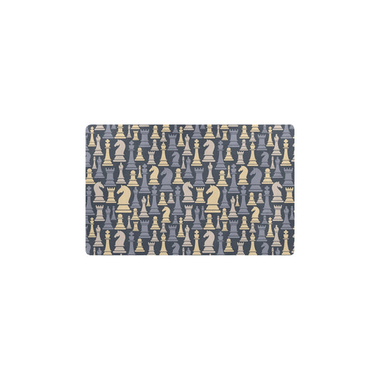 Chess Pattern Print Design 04 Kitchen Mat