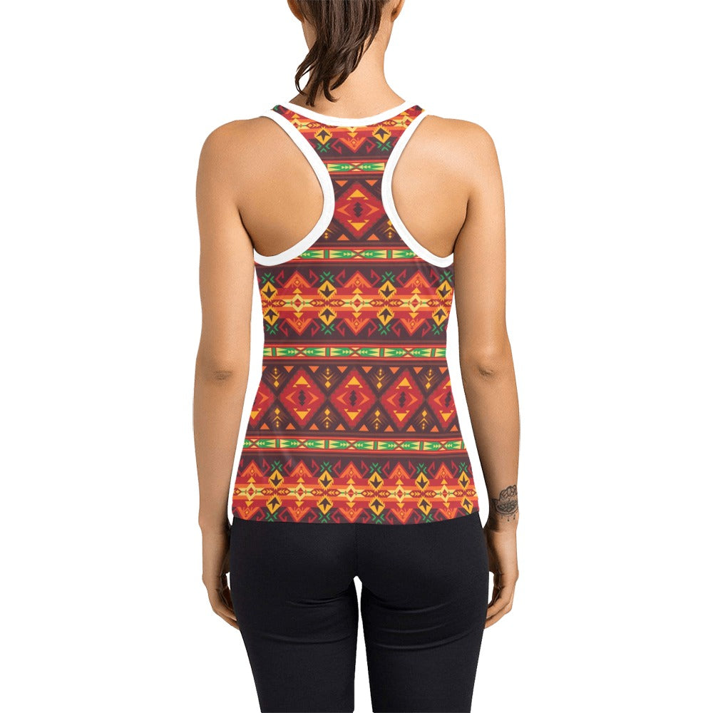 Southwest Pattern Print Design LKS309 Women's Racerback Tank Top