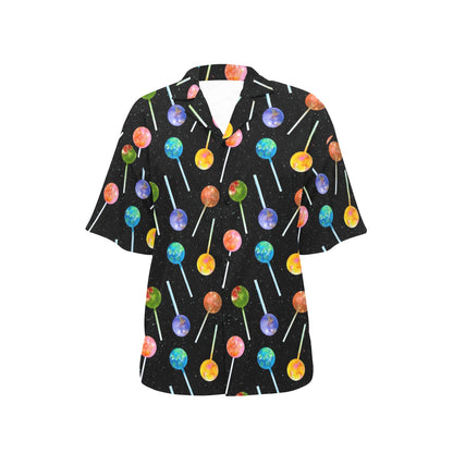 Lollipop Pattern Print Design LL04 Women's Hawaiian Shirt