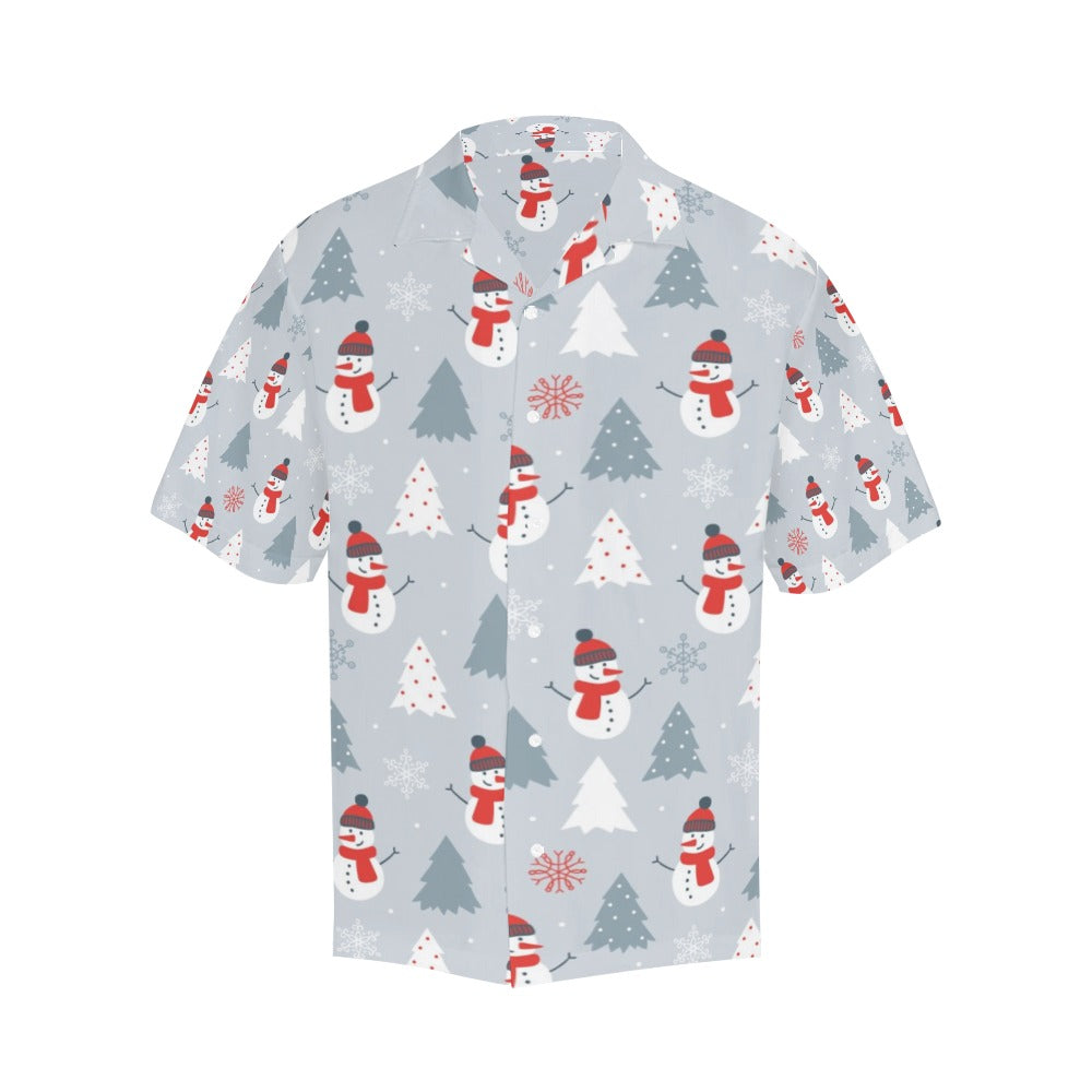 Snowman Print Design LKS302 Men's Hawaiian Shirt