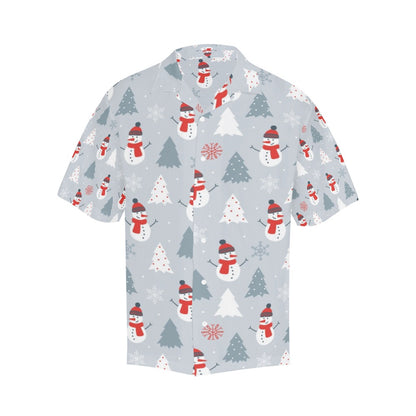 Snowman Print Design LKS302 Men's Hawaiian Shirt