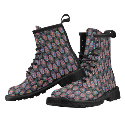 Buddha Head Colorful Print Women's Boots