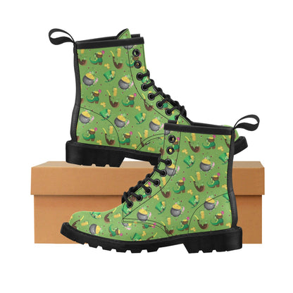 Shamrock Saint Patrick's Day Print Design LKS306 Women's Boots