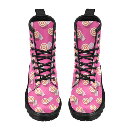 Beach Top View Umbrella Theme Women's Boots
