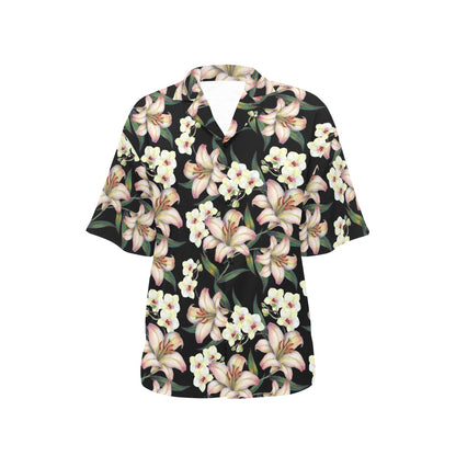Lily Pattern Print Design LY03 Women's Hawaiian Shirt