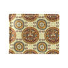 Calendar Aztec Themed Print Pattern Men's ID Card Wallet