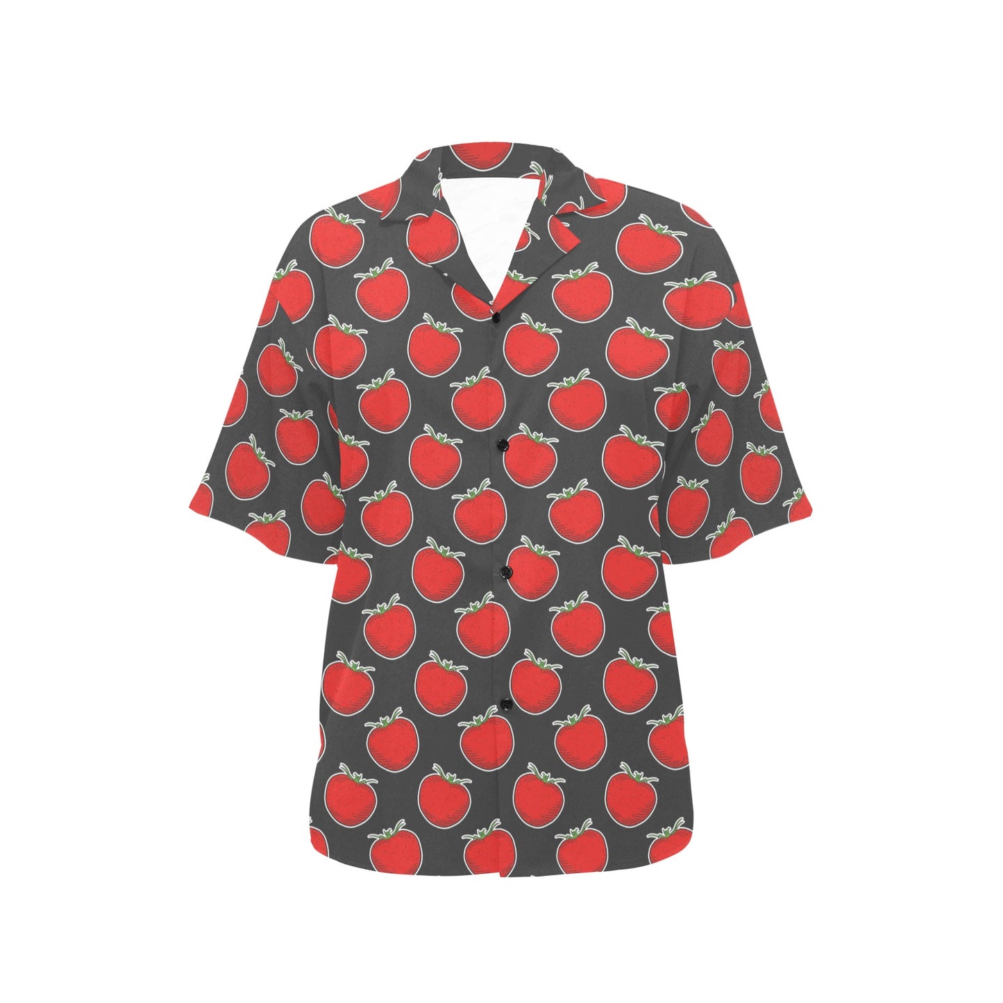 Tomato Print Design LKS306 Women's Hawaiian Shirt