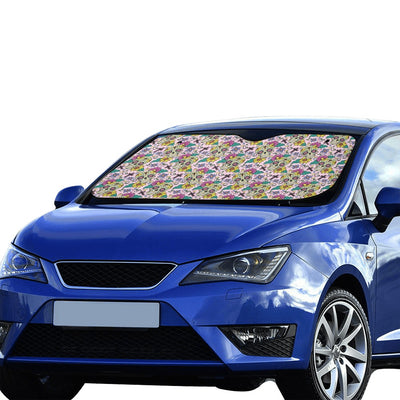 Sugar Skull Print Design LKS307 Car front Windshield Sun Shade