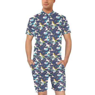 Unicorn Print Design LKS304 Men's Romper