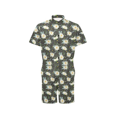 Daisy Pattern Print Design DS08 Men's Romper