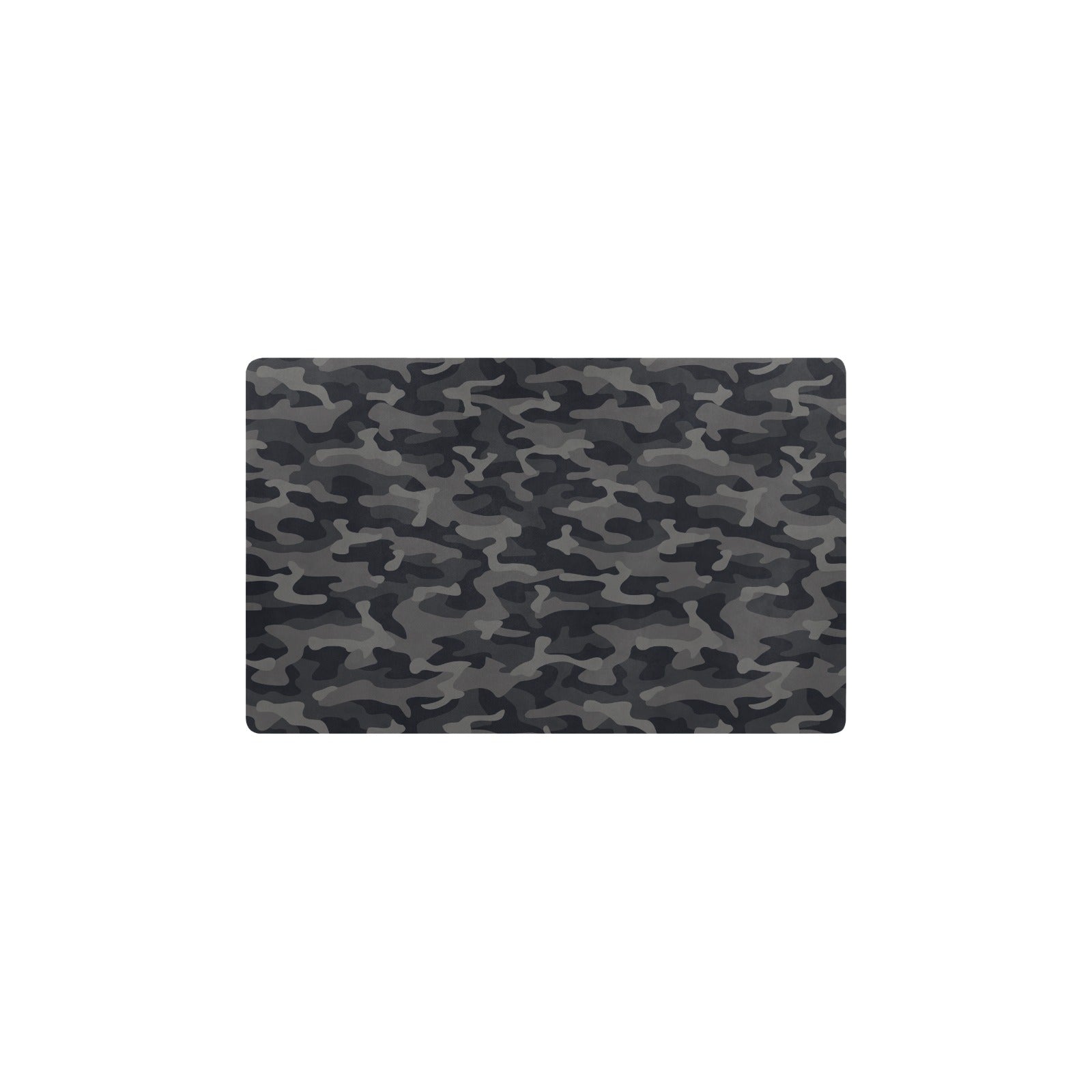 Camo Black Pattern Print Design 02 Kitchen Mat