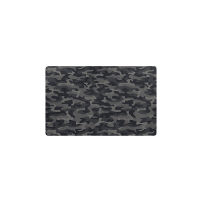 Camo Black Pattern Print Design 02 Kitchen Mat