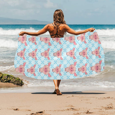 Pig Print Design LKS402 Beach Towel 32" x 71"