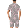 Cherry Blossom Pattern Print Design CB05 Men's Romper