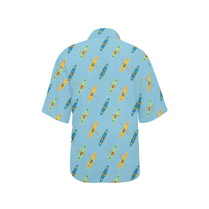 Kayak Pattern Print Design 04 Women's Hawaiian Shirt