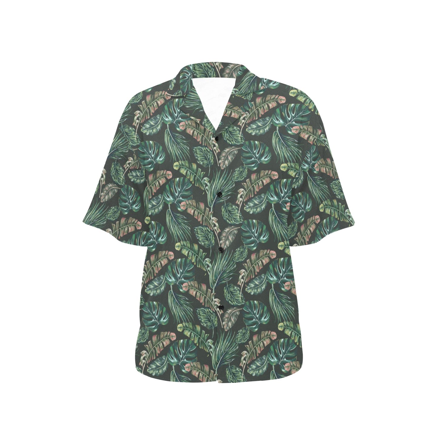 Banana Leaf Pattern Print Design 05 Women's Hawaiian Shirt