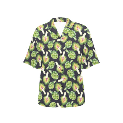 Artichoke Pattern Print Design 01 Women's Hawaiian Shirt