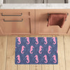 SeaHorse Pink Pattern Print Design 02 Kitchen Mat