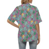 Cactus Colorful Print Pattern Women's Hawaiian Shirt